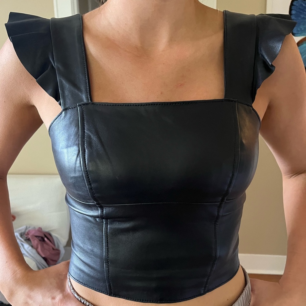Trouvé leather top